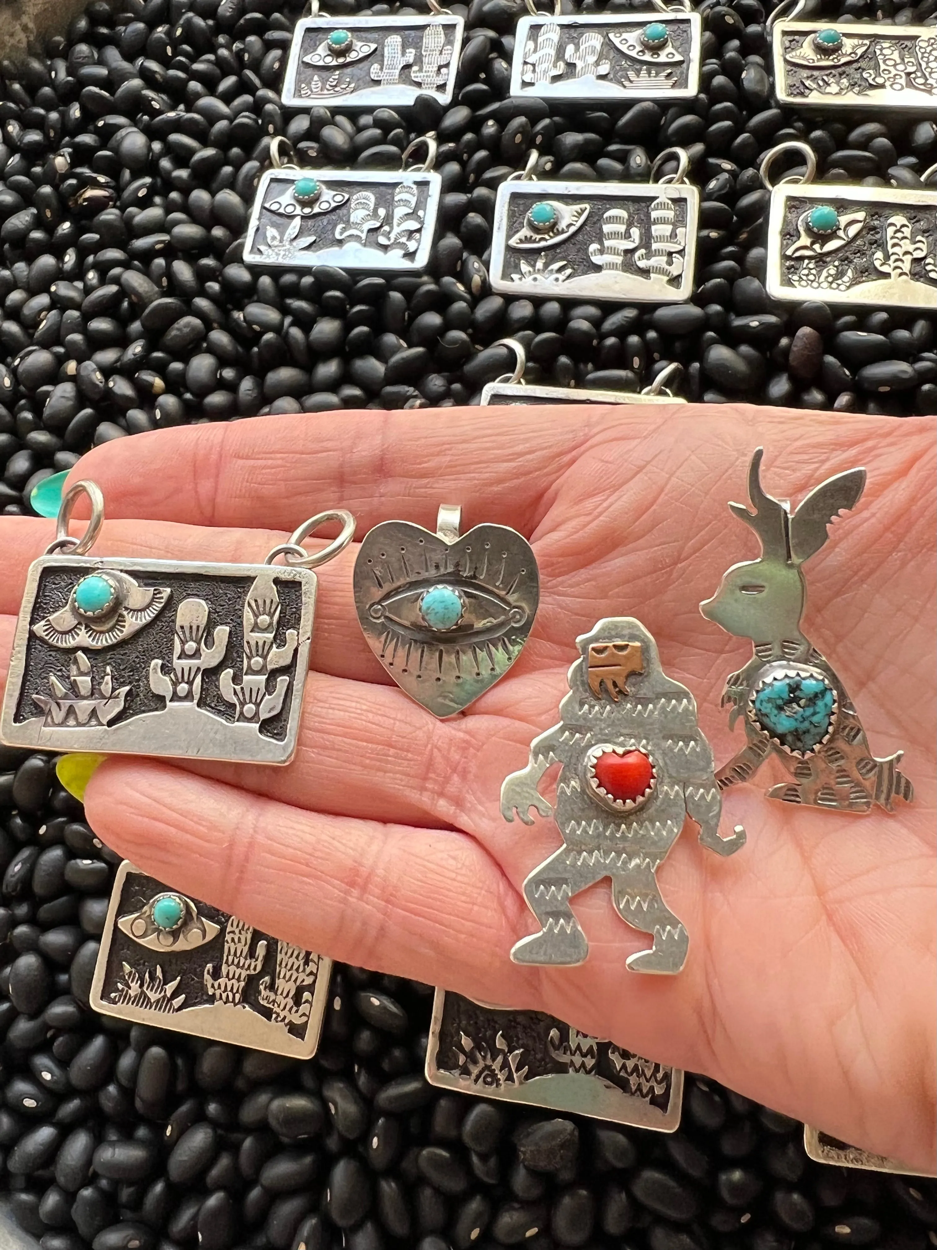 Hand Stamped Big Foot Pendant or Hat Pin
