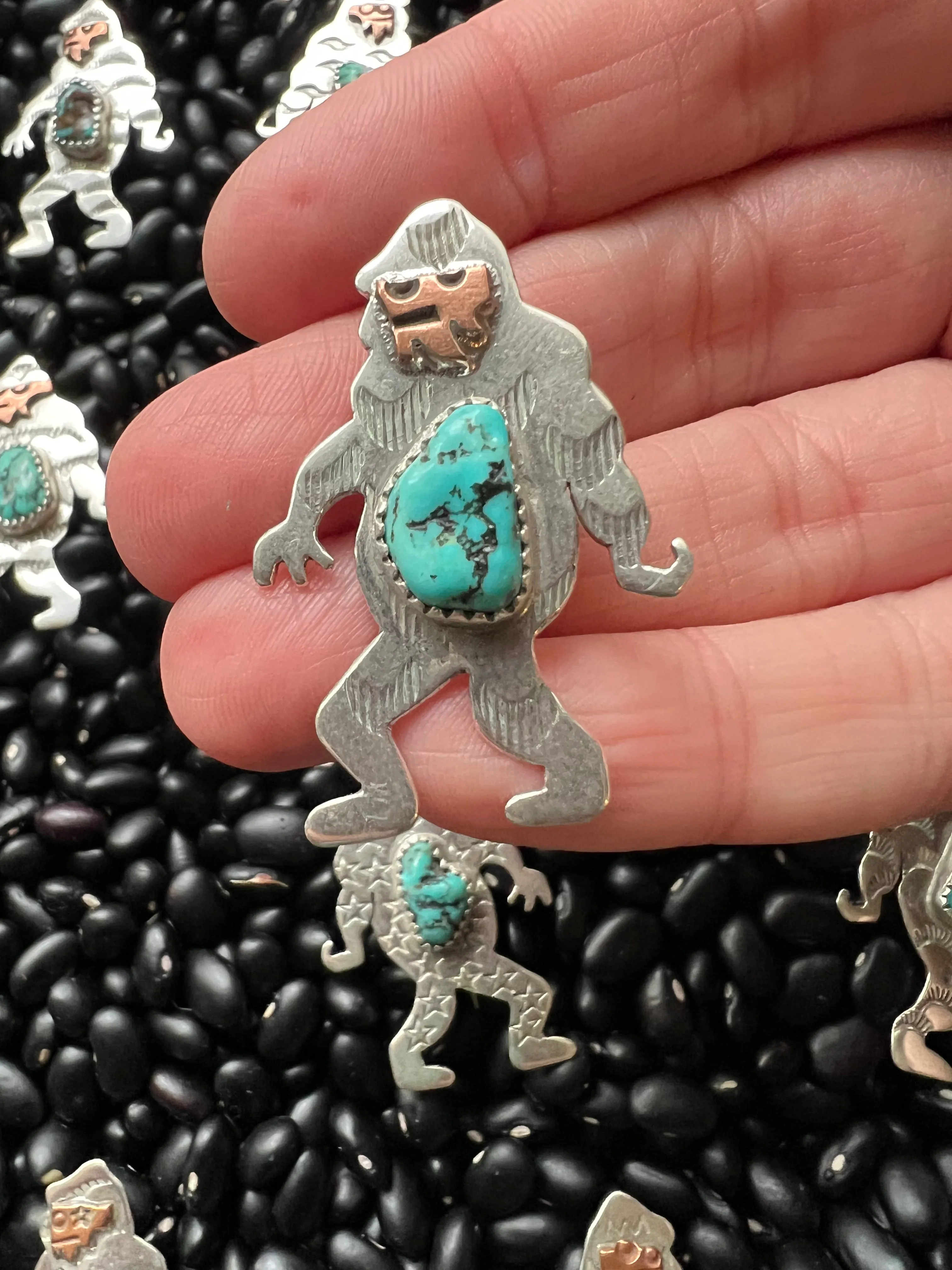 Hand Stamped Big Foot Pendant or Hat Pin