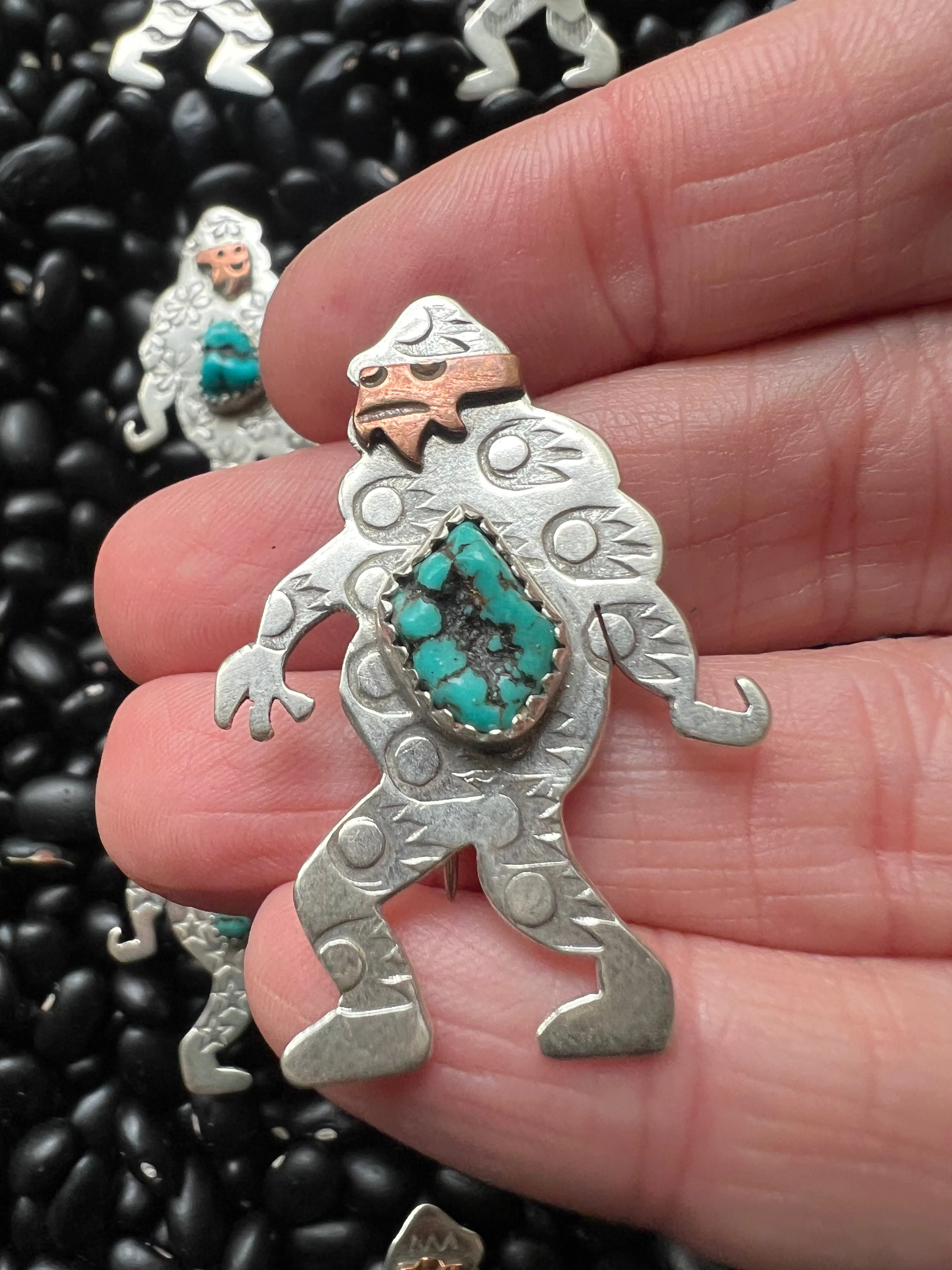 Hand Stamped Big Foot Pendant or Hat Pin
