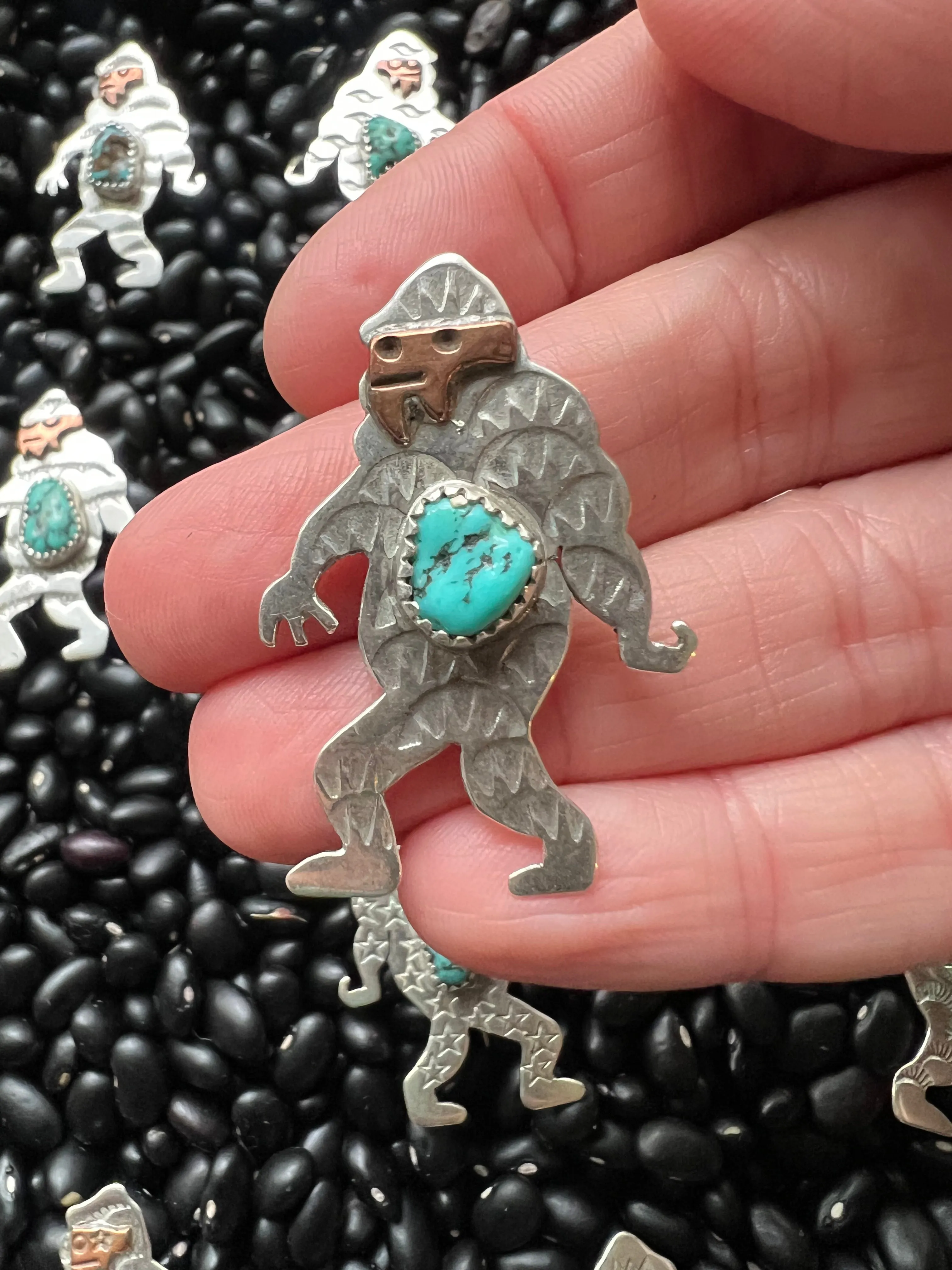 Hand Stamped Big Foot Pendant or Hat Pin