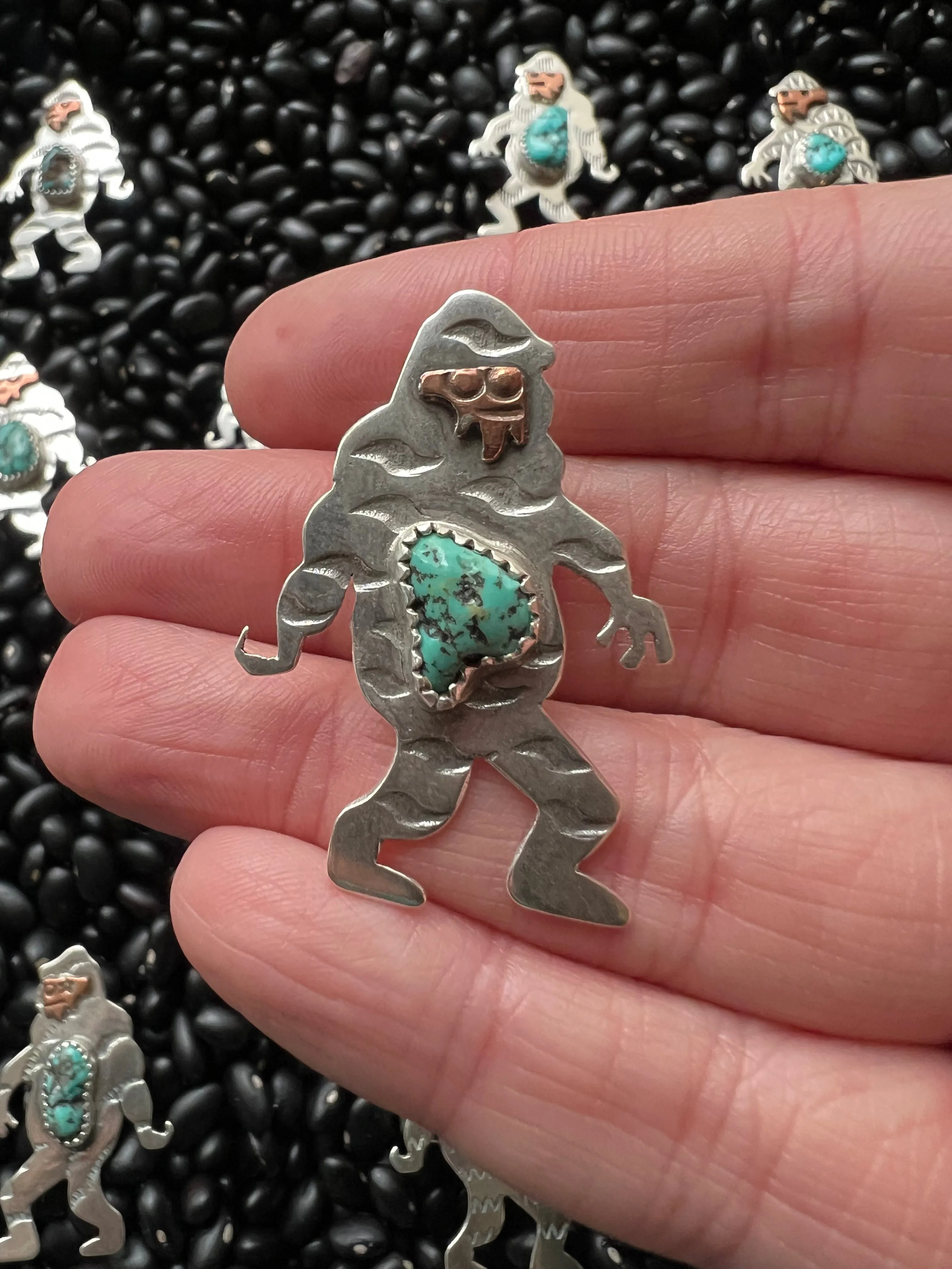 Hand Stamped Big Foot Pendant or Hat Pin