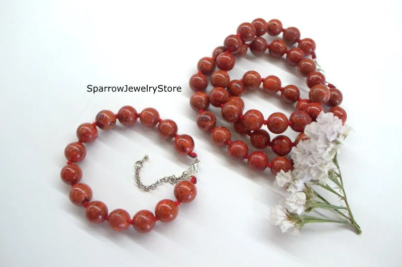 Handmade coral bracelet Genuine coral Christmas gifts for her Pesrsonalized gift for mom Protection success love talisman Red coral jewelry