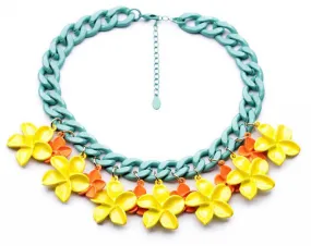 Hawaiian Flowers Link Necklace