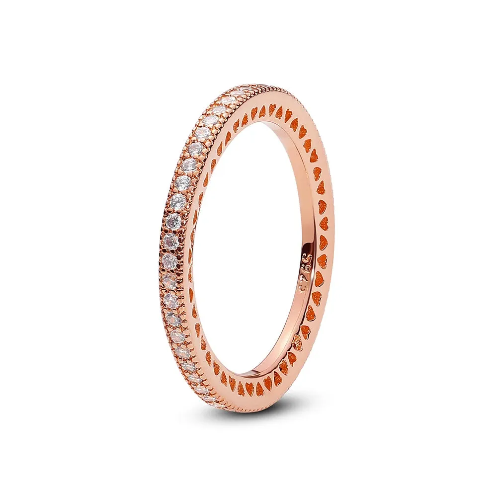 Heart Infinity Silver Gold Ring