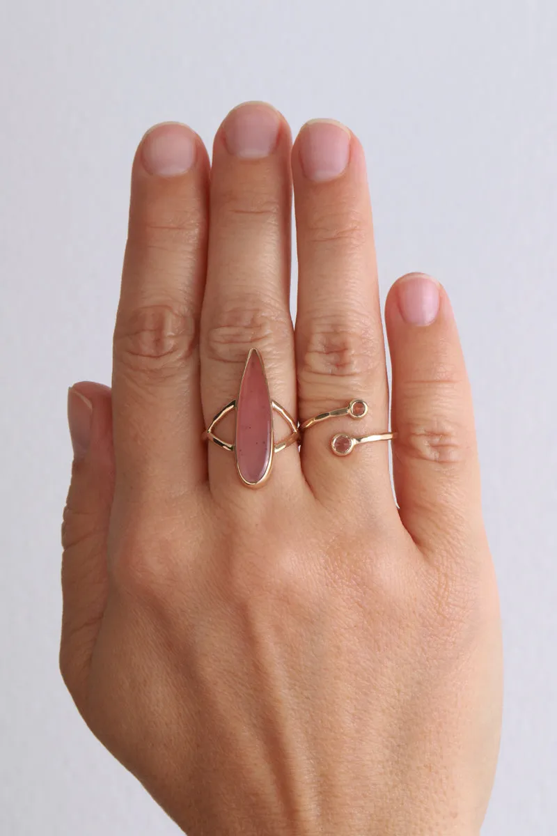Hydrogrossular Garnet Split Band Ring