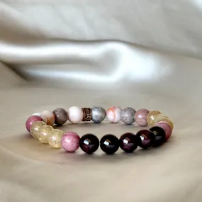 I Glow Gemstone Bracelet with Garnet, Citrine and Jasper