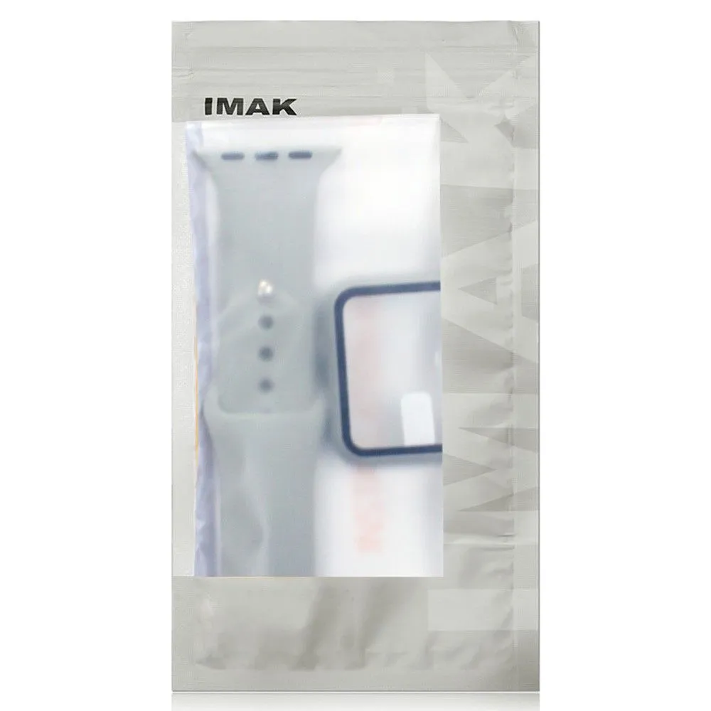 IMAK Apple Watch Series 3/2/1 38mm silicone cover with watch strap   tempered glass - Grey