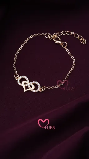 Infinity Heartbeat Gold Bracelet