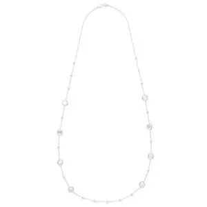 IPPOLITA Rock Candy® Mixed Ball and Stone Station Necklace in Clear Quartz and Mother-of-Pearl