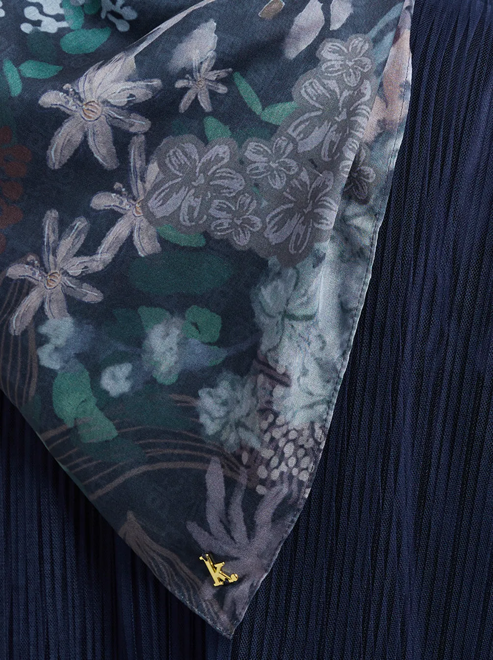 KIMMONIA SIGNATURE SCARF EVENING BLUE