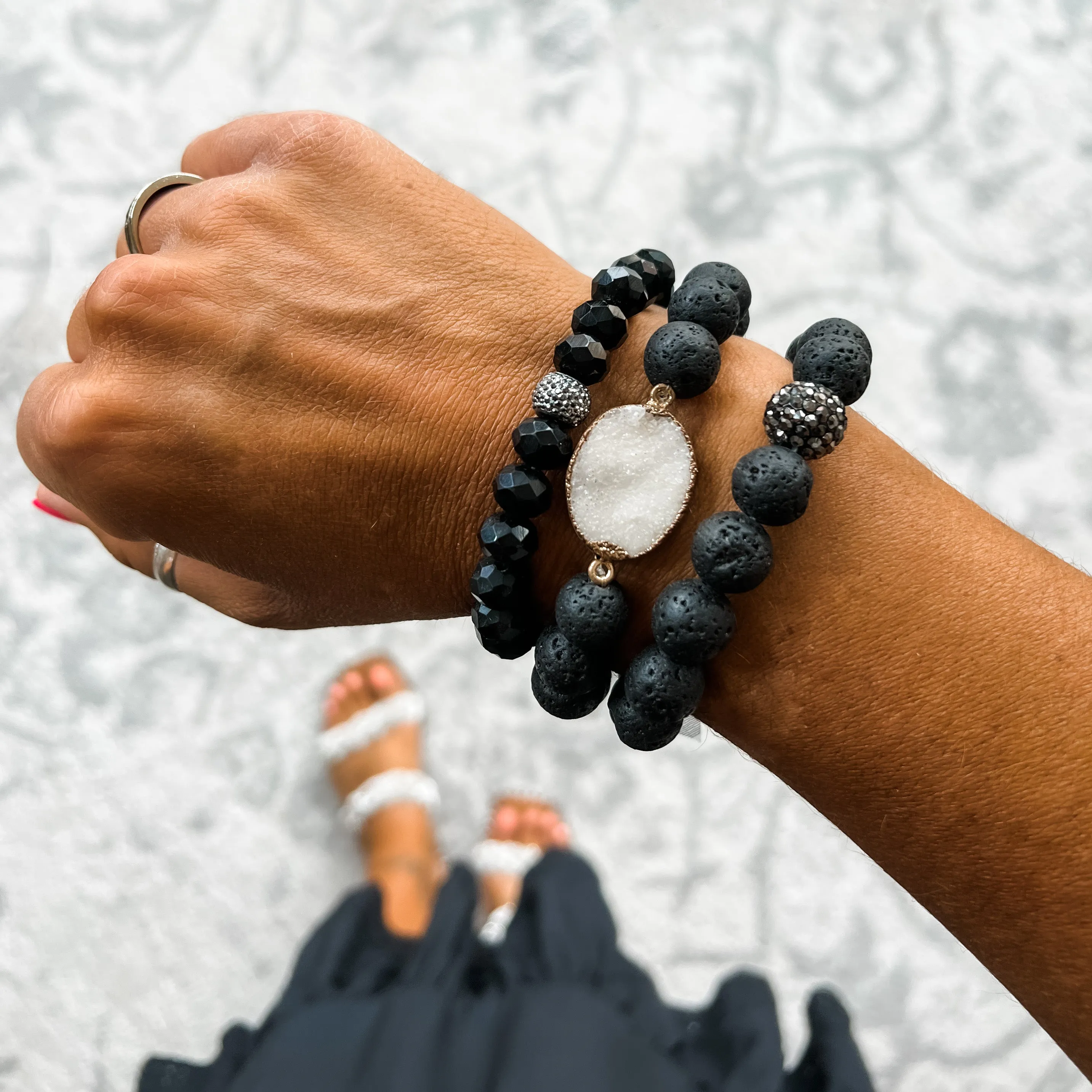 Kingdom Girl - Heavy Bead Set - Midnight Onyx