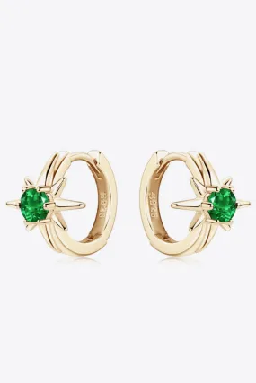 Lab-Grown Emerald Huggie Earrings