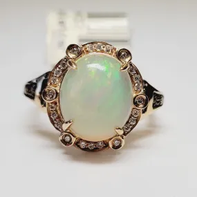 LeVian Opal and Chocolate Diamond Ring