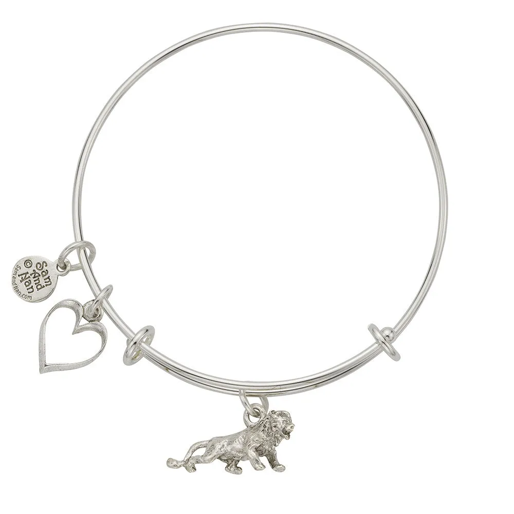 Lion Charm Bangle Bracelet