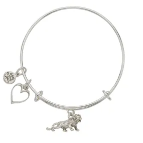 Lion Charm Bangle Bracelet