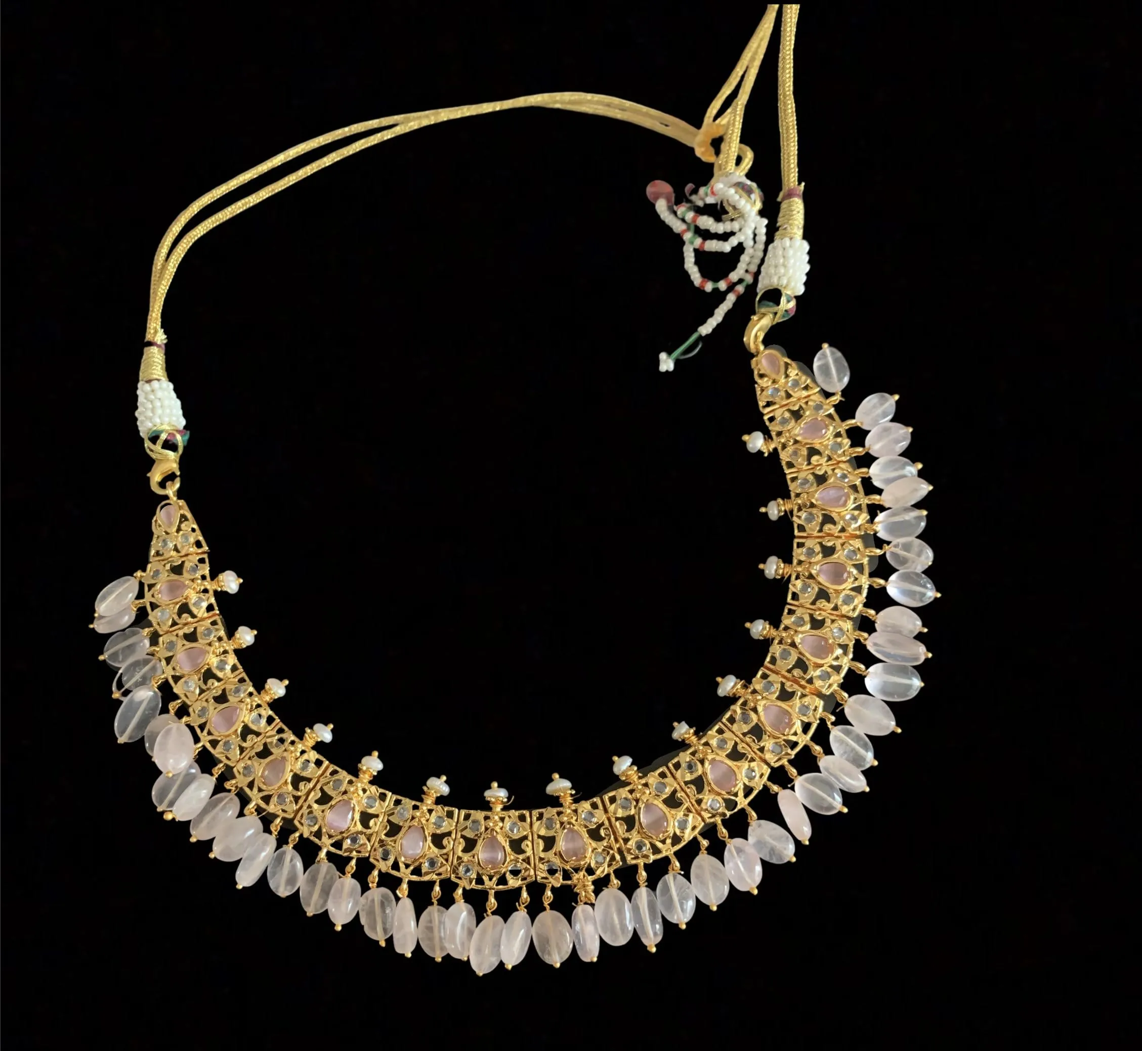 Lisa pink necklace set ( SHIPS IN 3 WEEKS )