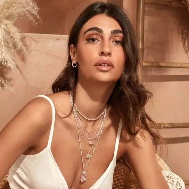 Love Goddess Rose Quartz Double Point Necklace SNCC3192