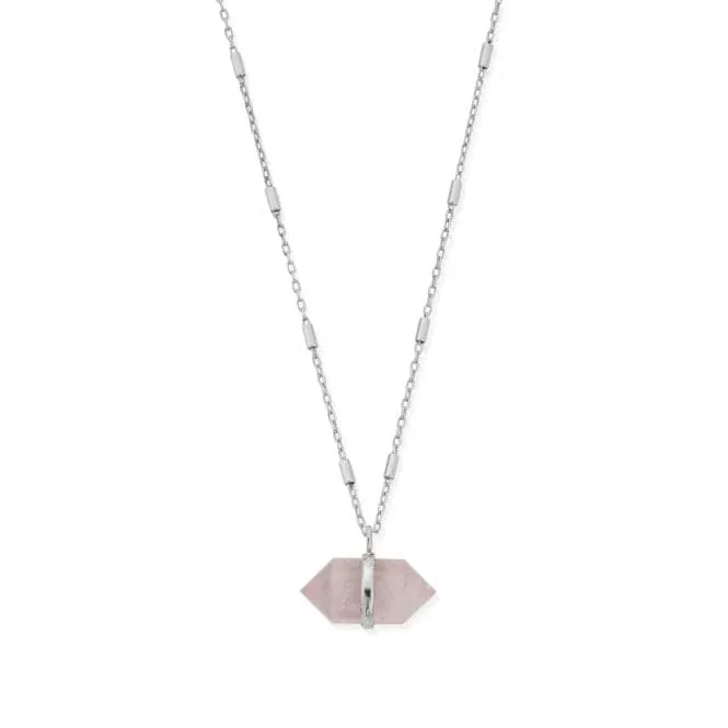 Love Goddess Rose Quartz Double Point Necklace SNCC3192