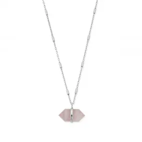 Love Goddess Rose Quartz Double Point Necklace SNCC3192