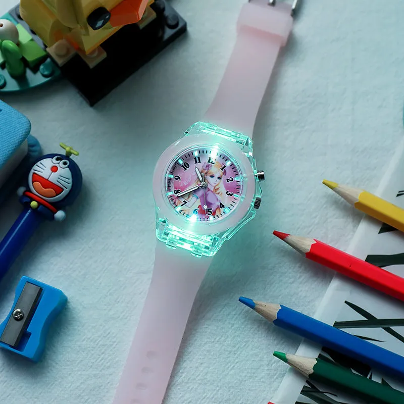 Luminous Flashing Light LED Watch Girl Spirit Princess Ice Princess Children's Electronic Watch