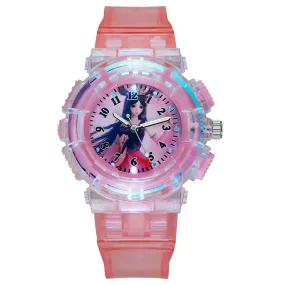 Luminous Flashing Light LED Watch Girl Spirit Princess Ice Princess Children's Electronic Watch