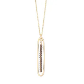 lyric necklace with smoky quartz