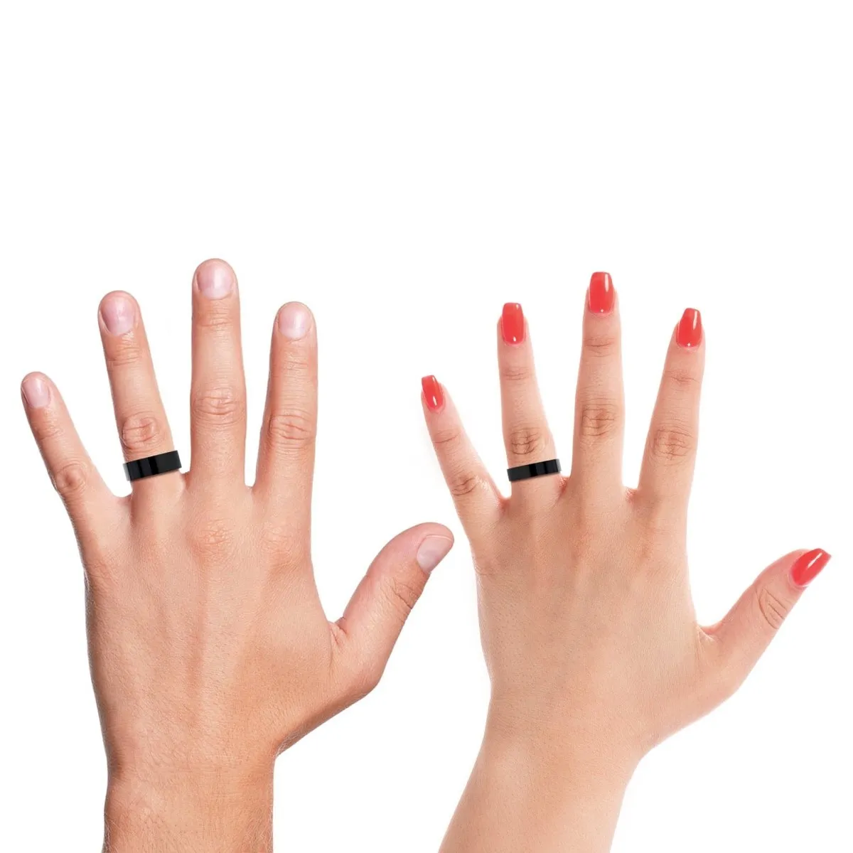 MADDEN | Blue Ring, Black Tungsten Ring, Shiny, Flat