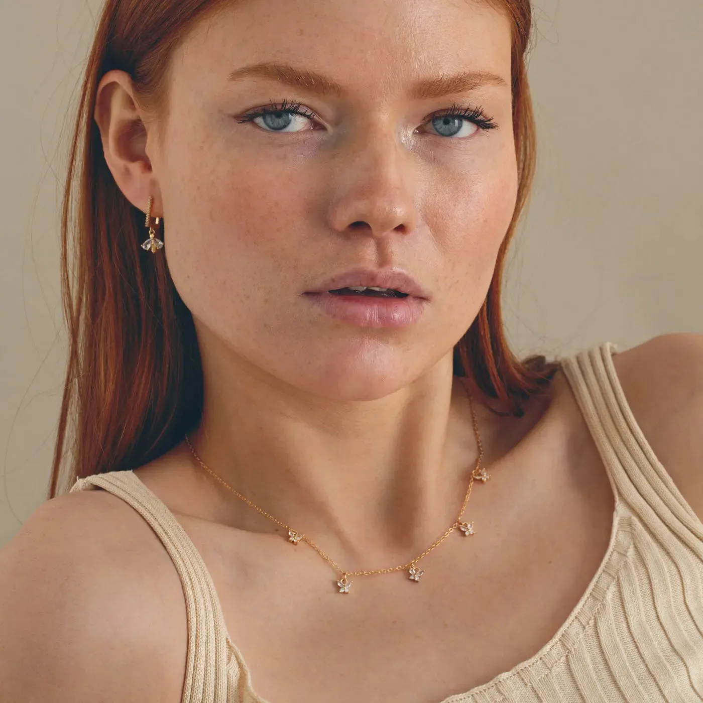 Maja - Crystal Butterfly Necklace