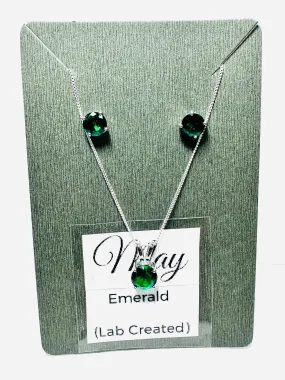 May Birthstone Set, Garnet Earrings and Necklace