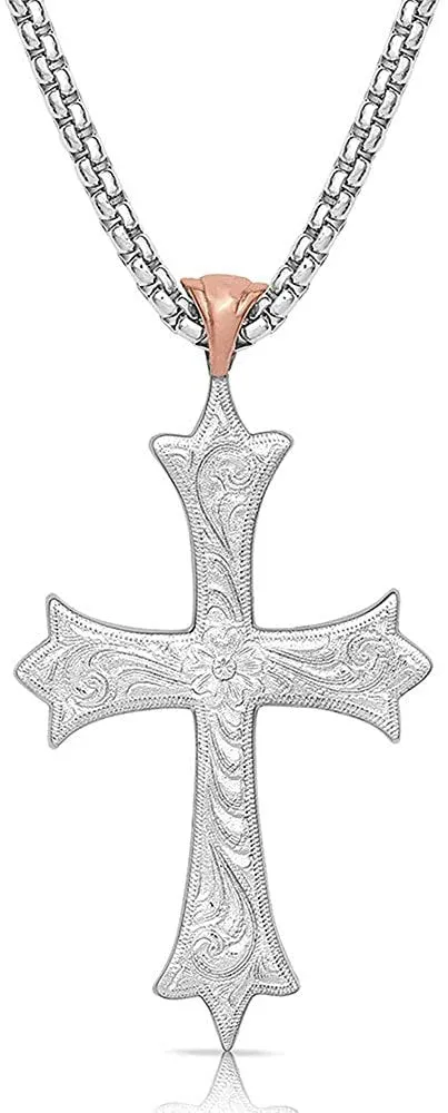 Montana Silversmiths American Legends Embracing Faith Cross Necklace