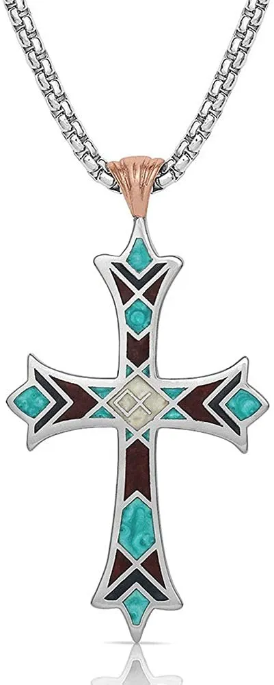 Montana Silversmiths American Legends Embracing Faith Cross Necklace