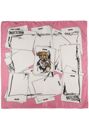 Moschino   Printed silk twill scarf 