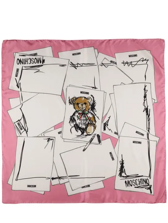 Moschino   Printed silk twill scarf 
