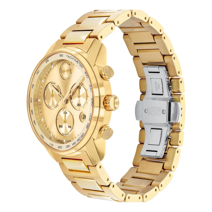 Movado BOLD Verso Yellow Gold Ionic-Plated Stainless Steel Men's Watch 3600741