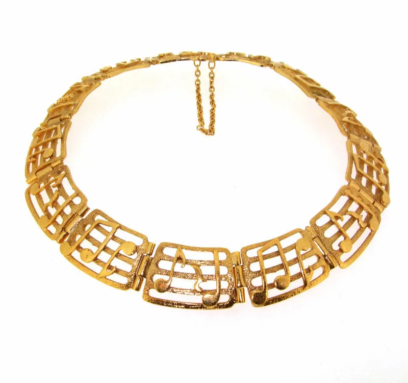 Musical note Gold Necklace by Sardi