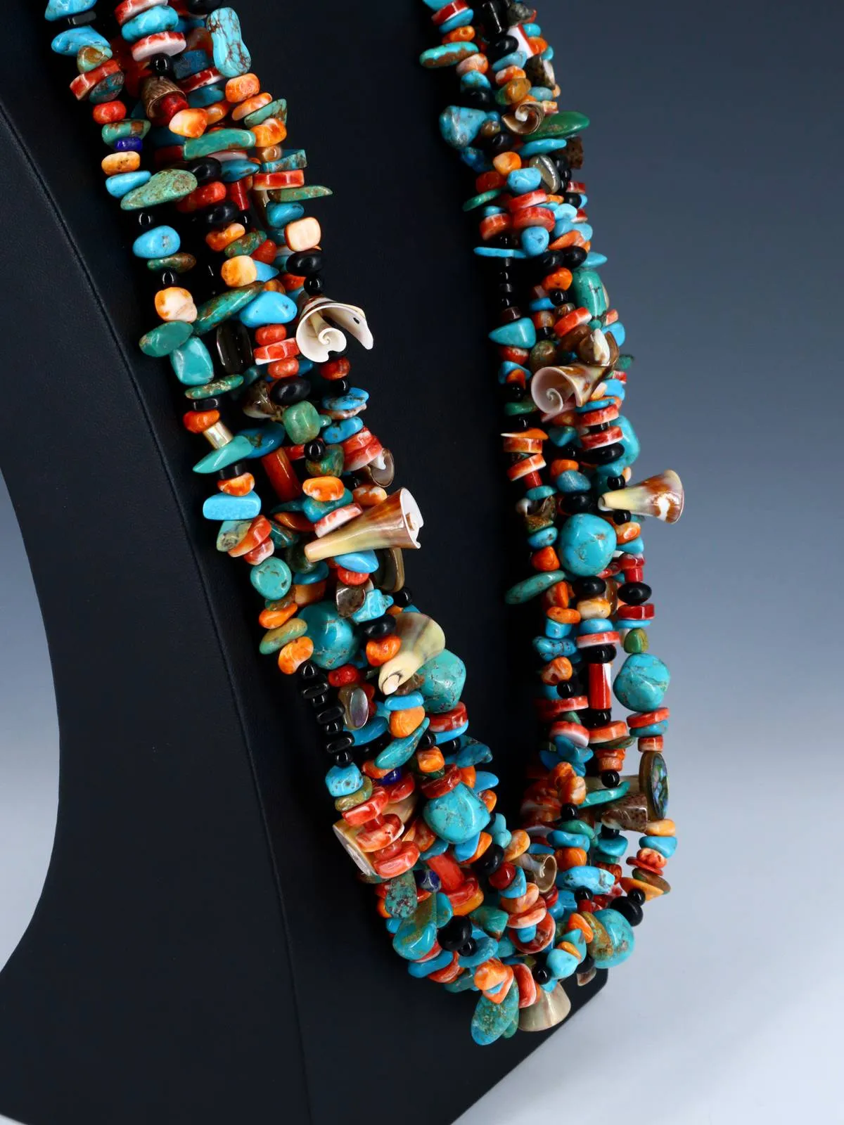 Native American Jewelry Santo Domingo Multistone Treasure Necklace