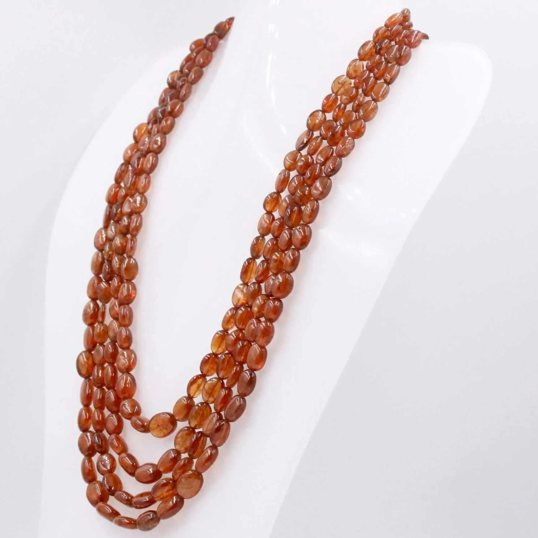Natural Hessonite Necklace Gemstone Necklace Beaded Necklace Garnet Necklace Orange Necklace Layered Necklace Long Necklace SKU 6143294