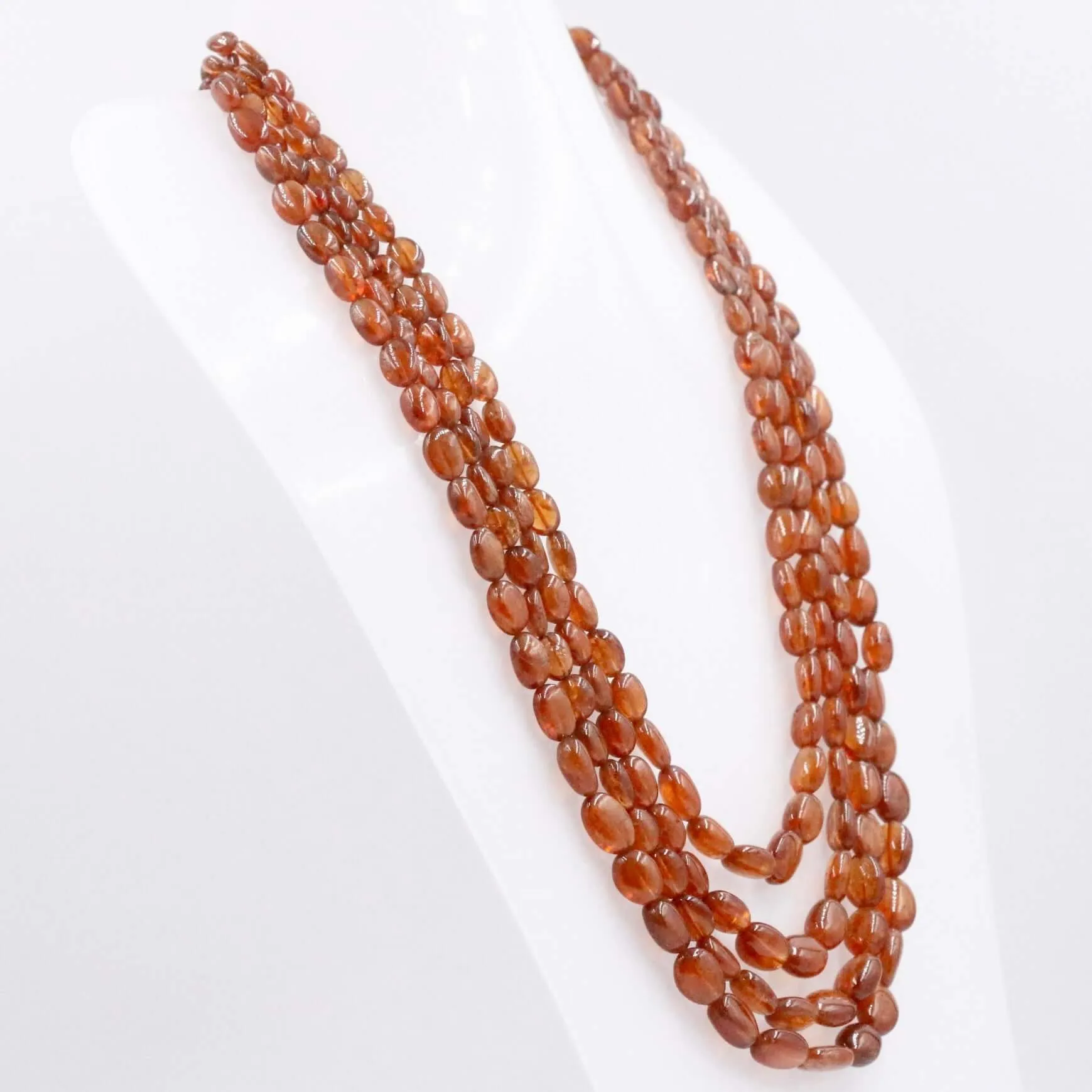 Natural Hessonite Necklace Gemstone Necklace Beaded Necklace Garnet Necklace Orange Necklace Layered Necklace Long Necklace SKU 6143294