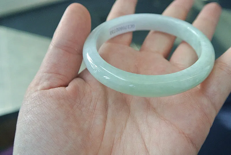 Natural Jade Bangle Jadeite Bangle Internal Diameter 53.5mm BER160