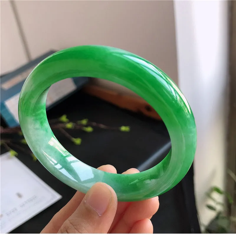 Natural Jade Bangle Jadeite Bangle Internal Diameter 57.3mm 00929