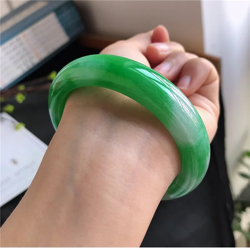 Natural Jade Bangle Jadeite Bangle Internal Diameter 57.3mm 00929
