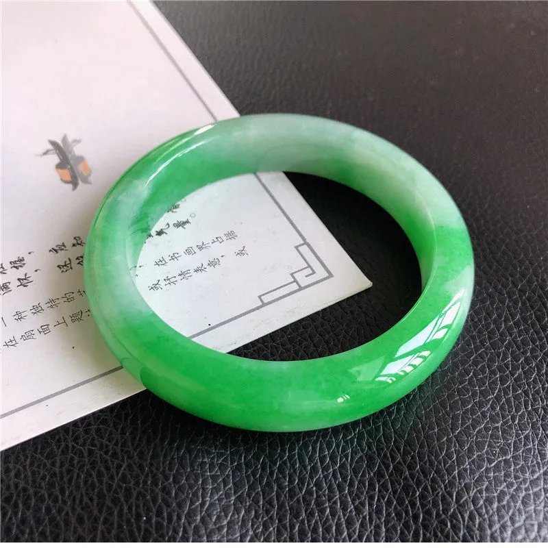 Natural Jade Bangle Jadeite Bangle Internal Diameter 57.3mm 00929