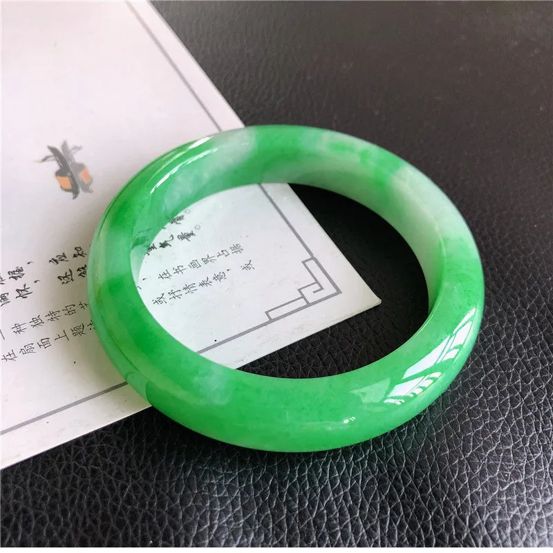 Natural Jade Bangle Jadeite Bangle Internal Diameter 57.3mm 00929