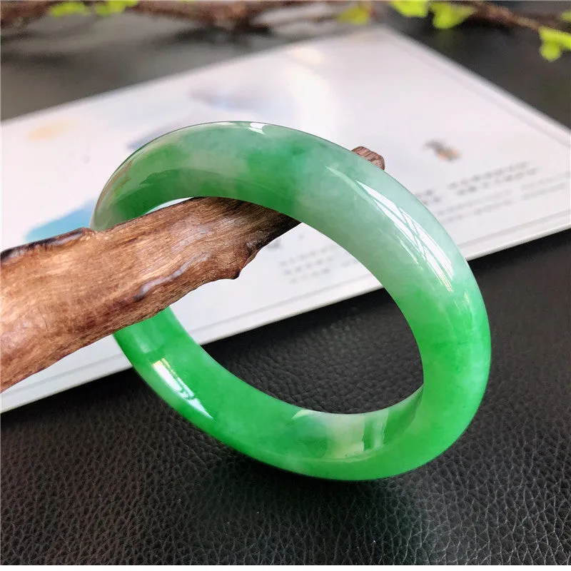 Natural Jade Bangle Jadeite Bangle Internal Diameter 57.3mm 00929