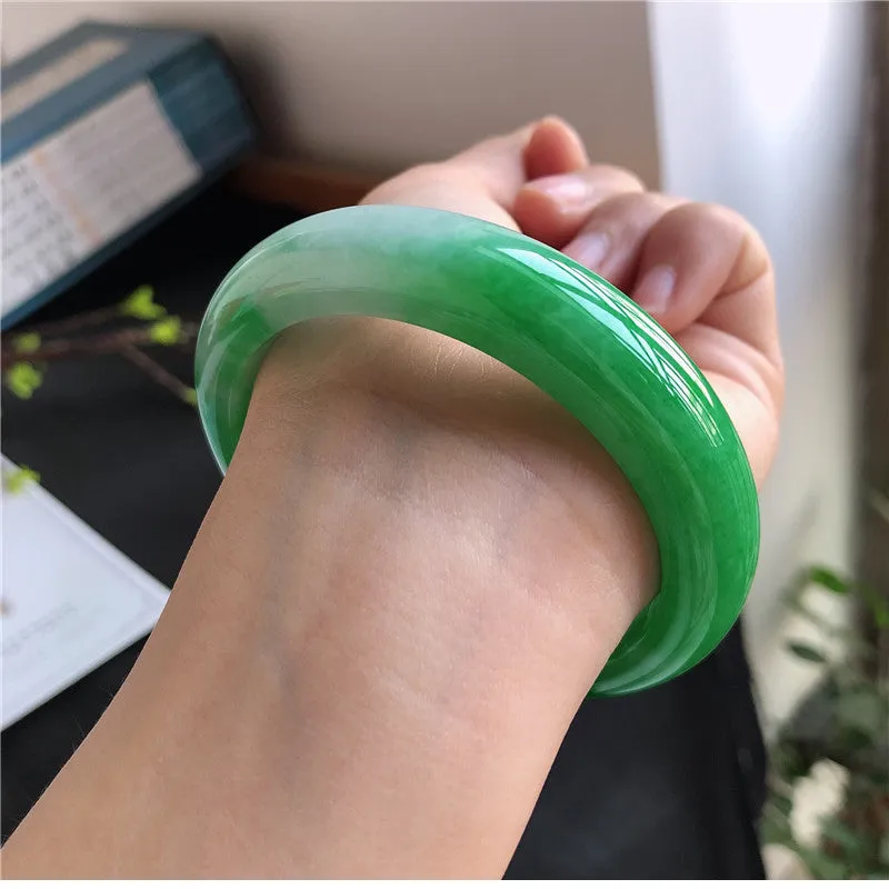 Natural Jade Bangle Jadeite Bangle Internal Diameter 57.3mm 00929