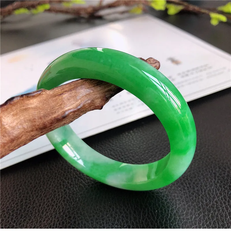 Natural Jade Bangle Jadeite Bangle Internal Diameter 57.3mm 00929