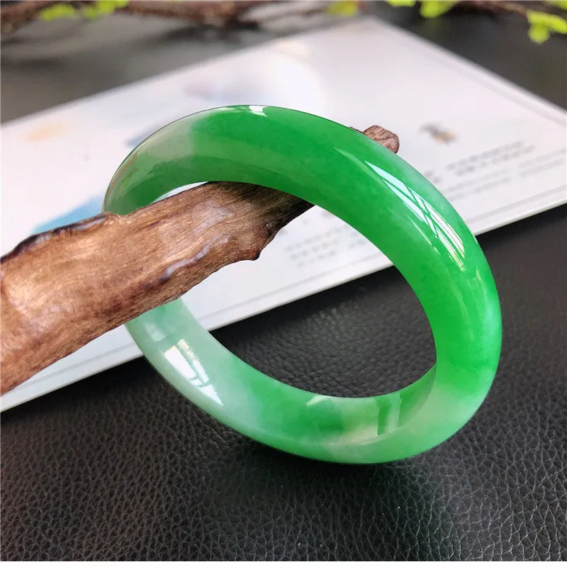 Natural Jade Bangle Jadeite Bangle Internal Diameter 57.3mm 00929