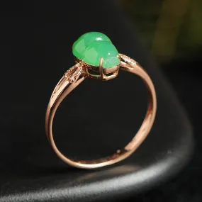Natural Jade Ring Jadeite Gold Gourd Ring RG71