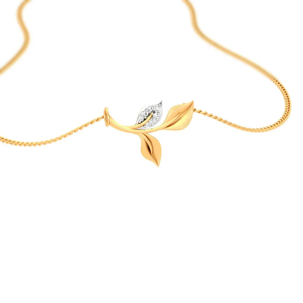Nature Inspired 18k Diamond Pendant