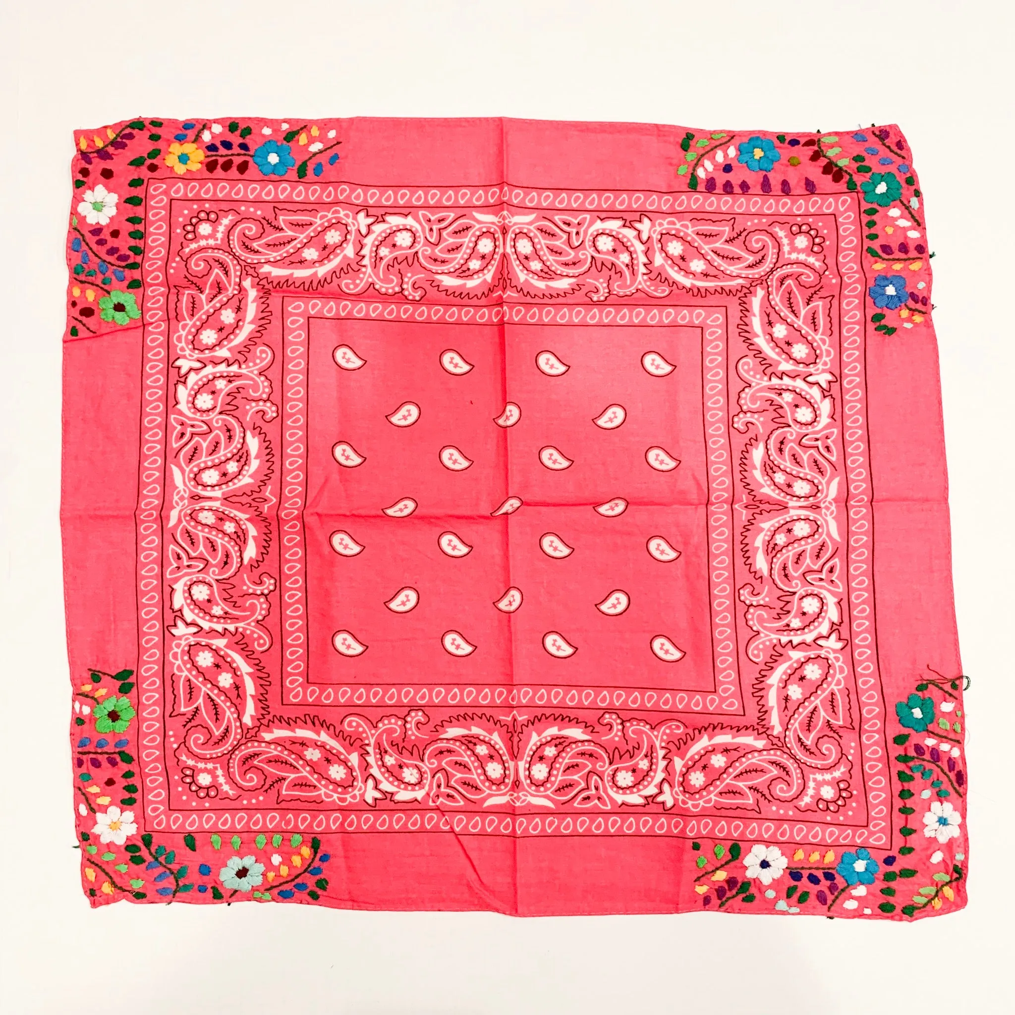 Neck scarves with Flowers (Assorted colors)
